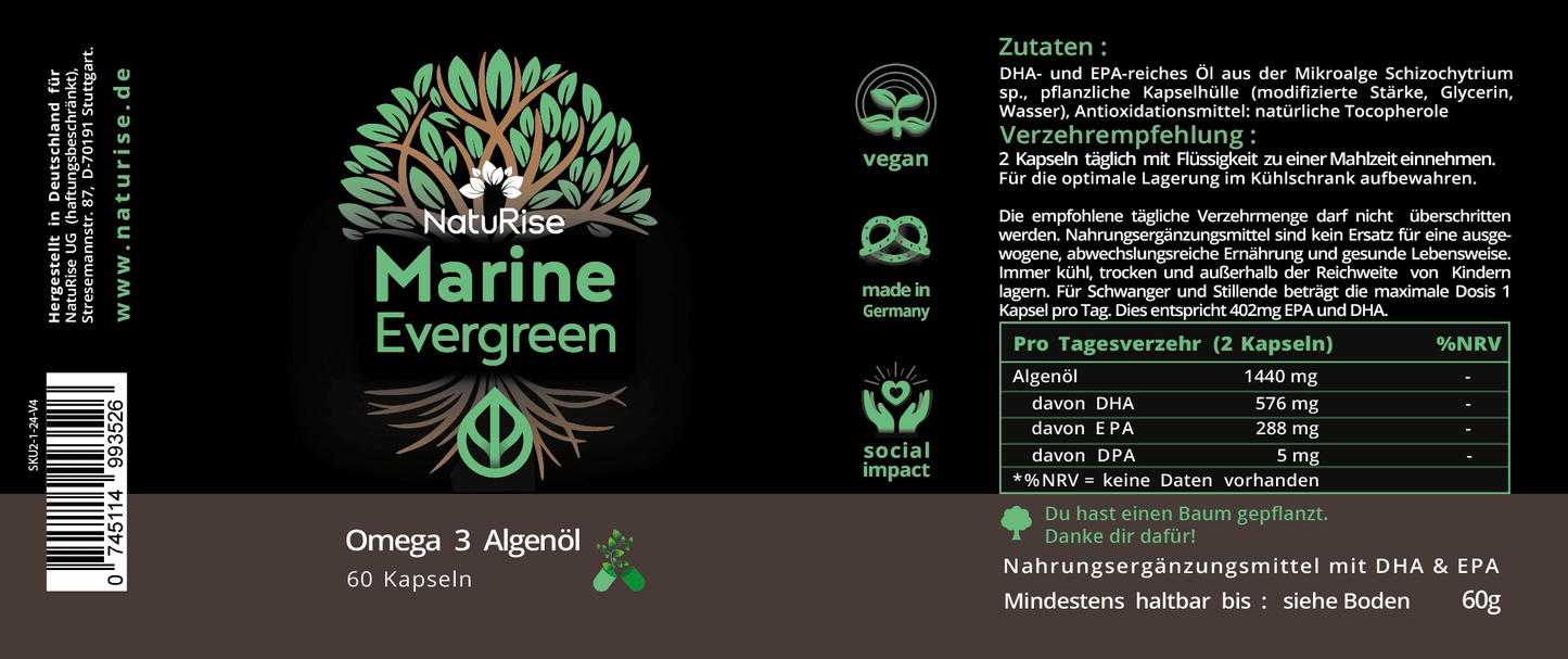 Omega 3 Algenöl (Kapseln) (rabattiert)