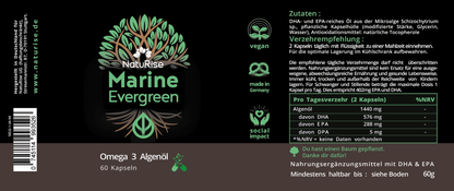 Omega 3 Algenöl (Kapseln) (rabattiert)