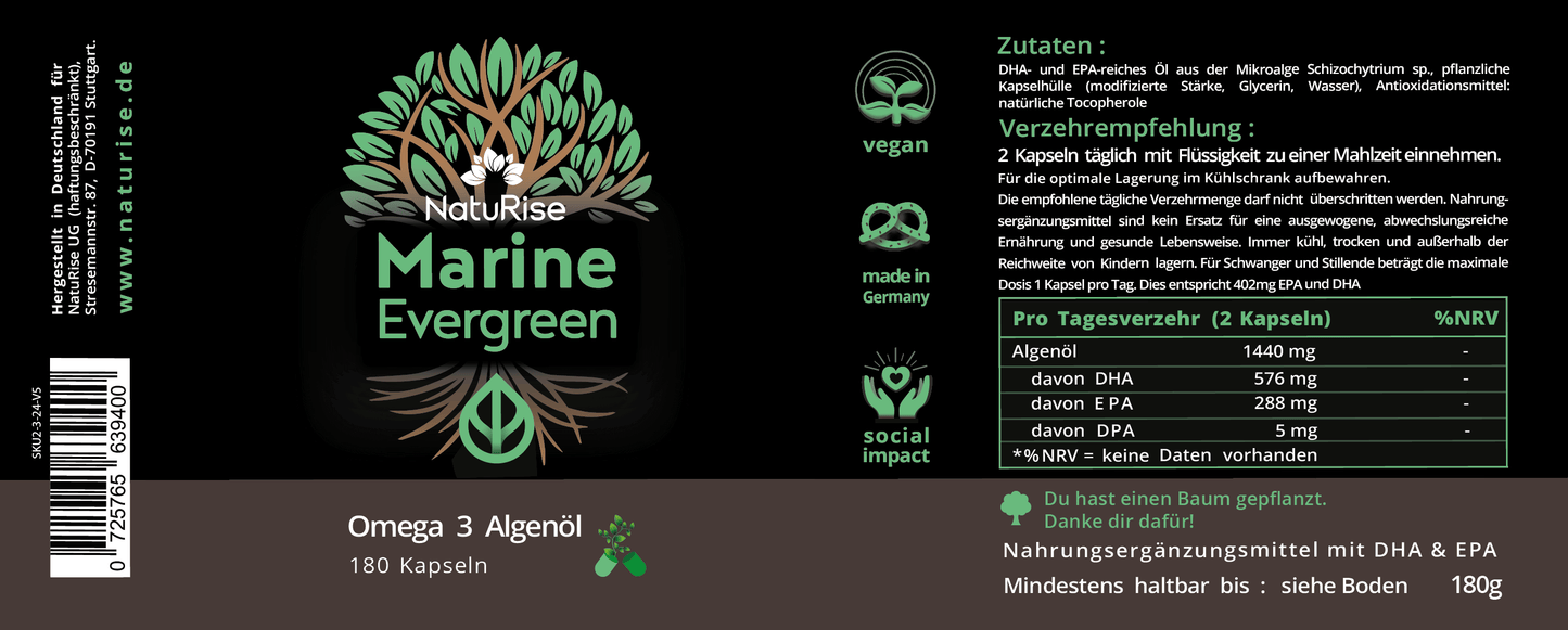 Omega 3 Algenöl (Kapseln) (rabattiert)
