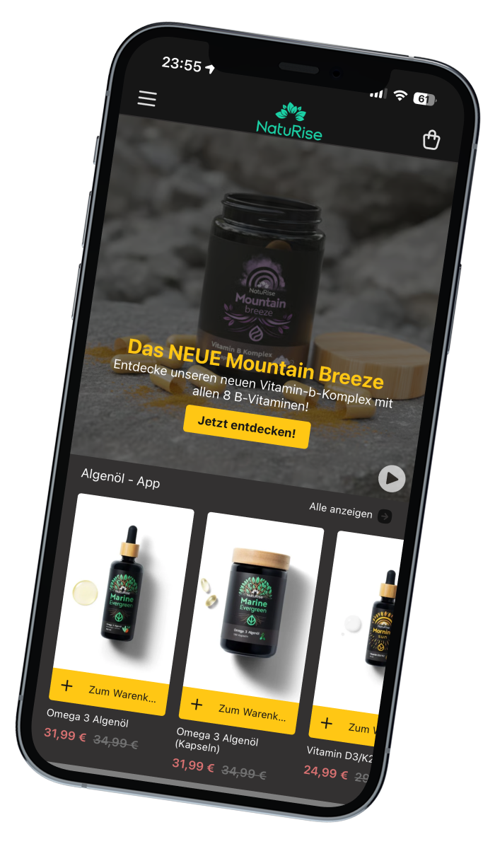 Gewinnspiele & Extras in der Naturise – App
